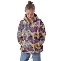 Textile Fabric Pattern Kids  Oversized Hoodie by nateshop