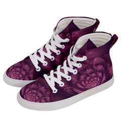 Fractal Blossom Flower Bloom Women s Hi-top Skate Sneakers