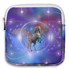 Unicorn Abstract Wave Line Mini Square Pouch