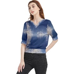 Fantasy Landscape Fantasy Quarter Sleeve Blouse
