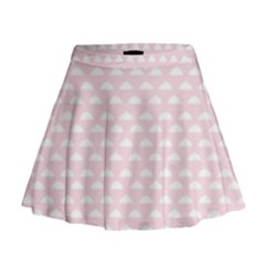 Little Clouds Pattern Pink Mini Flare Skirt by ConteMonfrey