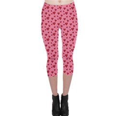 Cute Little Hearts Capri Leggings  by ConteMonfrey