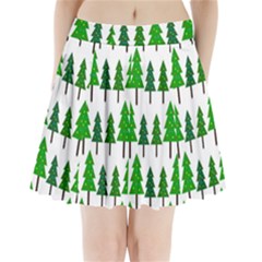 Chrismas Tree Greeen Pleated Mini Skirt by nateshop