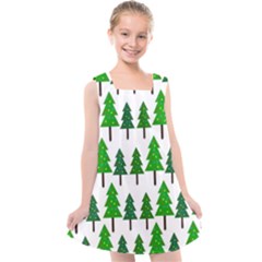 Chrismas Tree Greeen Kids  Cross Back Dress by nateshop