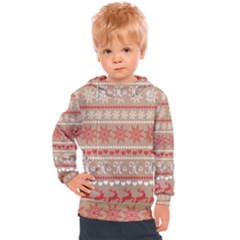 Christmas-pattern-background Kids  Hooded Pullover by nateshop