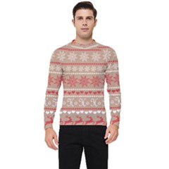 Christmas-pattern-background Men s Long Sleeve Rash Guard by nateshop