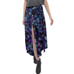 Christmasstars-002 Velour Split Maxi Skirt by nateshop