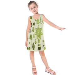 Christmas-stocking-star-bel Kids  Sleeveless Dress by nateshop