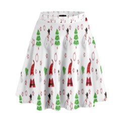 Santa-claus High Waist Skirt