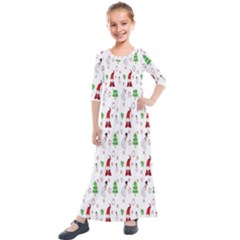 Santa-claus Kids  Quarter Sleeve Maxi Dress by nateshop