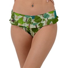 Seamless-forest-pattern-cartoon-tree Frill Bikini Bottom