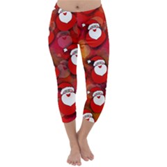 Seamless-santa Claus Capri Winter Leggings  by nateshop