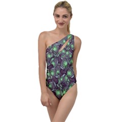 Man Butterfly Drawing Motif Pattern To One Side Swimsuit by dflcprintsclothing