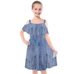 Background-jeans Kids  Cut Out Shoulders Chiffon Dress