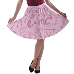 Background Back To School Bright A-line Skater Skirt by Ravend