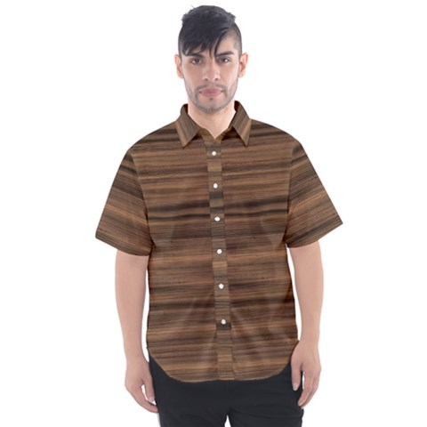 Texture-wooddack Men s Short Sleeve Shirt by nateshop