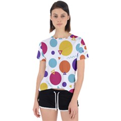 Background Polka Dot Open Back Sport Tee by Ravend