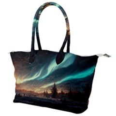 Northern Light North Sky Night Canvas Shoulder Bag by Ravend