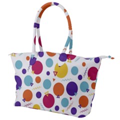Background Polka Dot Canvas Shoulder Bag by Ravend