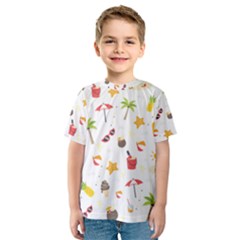 Summer Backgroundnature Beach Kids  Sport Mesh Tee