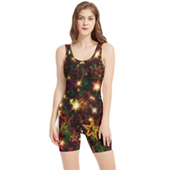 Christmas Xmas Stars Star Advent Background Women s Wrestling Singlet by Ravend