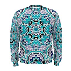 Blue Shades Mandala   Men s Sweatshirt by ConteMonfrey