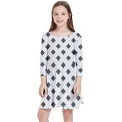 Spades Black And White Kids  Quarter Sleeve Skater Dress by ConteMonfrey