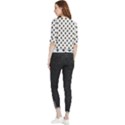 Spades Black And White Quarter Sleeve Blouse View2