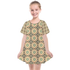 Abstracr Green Caramels Kids  Smock Dress by ConteMonfrey