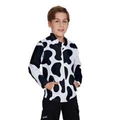 Cow Black And White Spots Kids  Windbreaker by ConteMonfrey