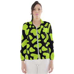 Neon Green Cow Spots Women s Windbreaker by ConteMonfrey