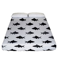 Cute Small Sharks  Fitted Sheet (queen Size) by ConteMonfrey