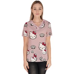 Hello Kitty Women s V-neck Scrub Top by nateshop