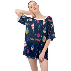 Party-hat Oversized Chiffon Top by nateshop