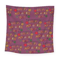 Seamless,happy Mothers Day Square Tapestry (large)