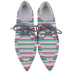 Stripes Pointed Oxford Shoes