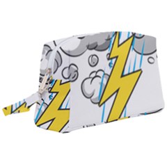 Storm Thunder Lightning Light Flash Cloud Wristlet Pouch Bag (large) by danenraven