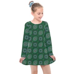 Batik-05 Kids  Long Sleeve Dress