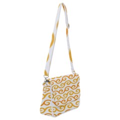 Seamless-pattern-ibatik-luxury-style-vector Shoulder Bag With Back Zipper