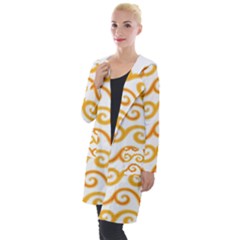 Seamless-pattern-ibatik-luxury-style-vector Hooded Pocket Cardigan