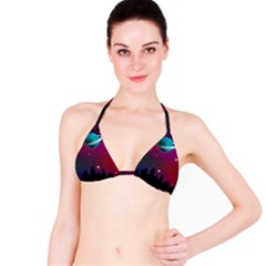 Asteroid Comet Star Space Aurora Bikini Top by Wegoenart