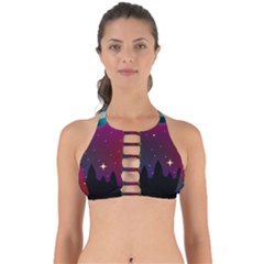 Asteroid Comet Star Space Aurora Perfectly Cut Out Bikini Top by Wegoenart