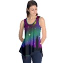 Illustration Clock Asteroid Comet Galaxy Sleeveless Tunic View1