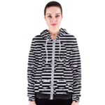 Striped-skull Demonic Skulls-stripe Women s Zipper Hoodie