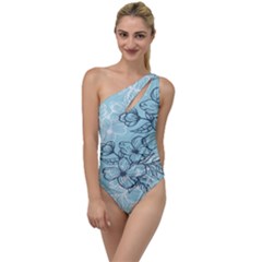 Flowers-25 To One Side Swimsuit by nateshop