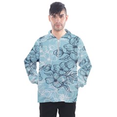 Flowers-25 Men s Half Zip Pullover by nateshop