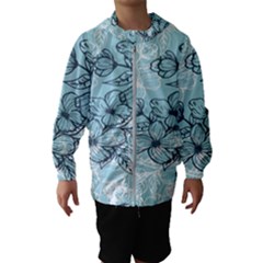 Flowers-25 Kids  Hooded Windbreaker