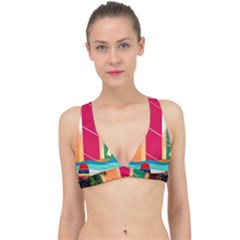 Beach Summer Wallpaper Classic Banded Bikini Top by Ravend