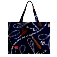 Chains Seamless Pattern Zipper Mini Tote Bag by Ravend