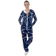 Chains Seamless Pattern Women s Tracksuit